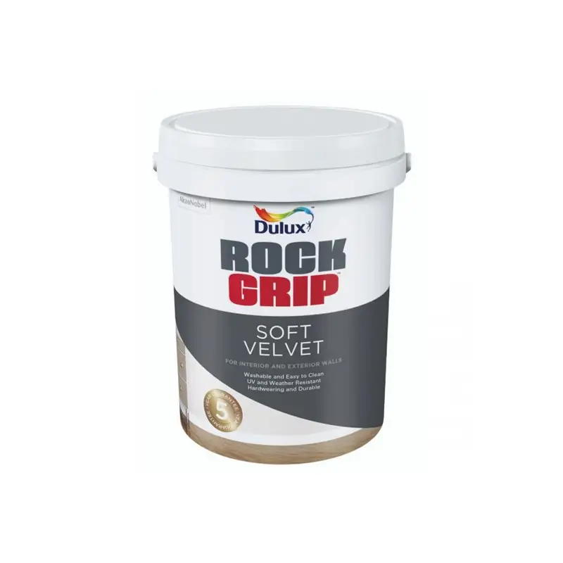 DULUX ROCKGRIP SOFT VELVET 20L WHITE